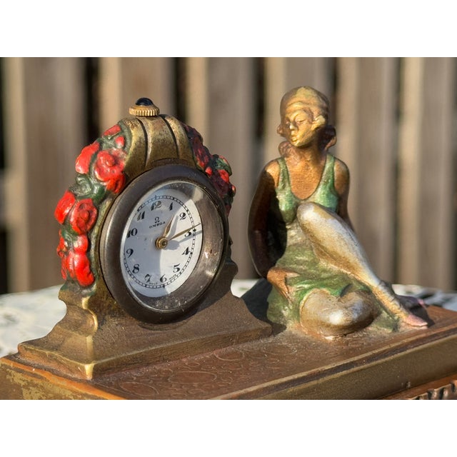 Antique "Viennese Bronze" Figurine Ft. Ballerina W/Omega Clock & Erotic Chamber For Sale - Image 4 of 18
