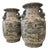 Pair of Decorative Kelly Green Porcelain Vases For Sale