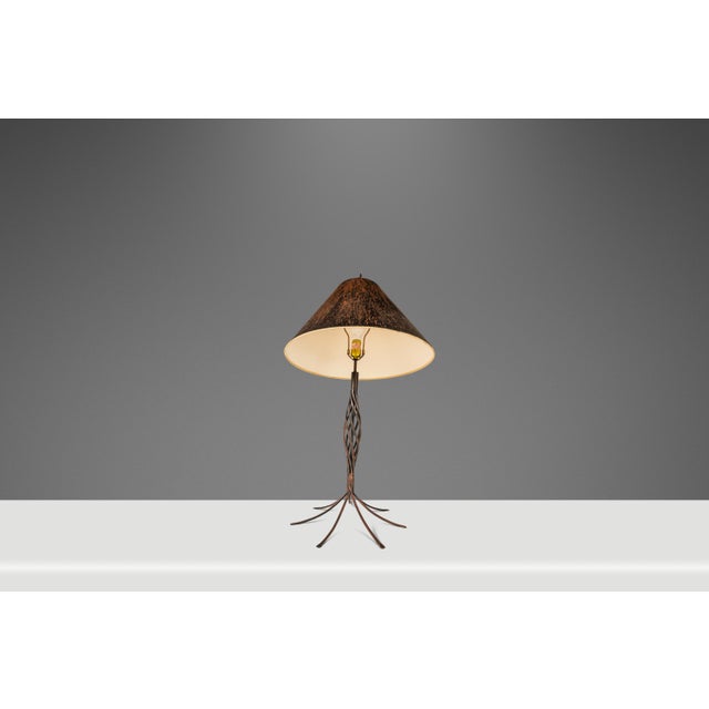 Introducing a true American Modern masterpiece: a rare postmodern table lamp designed by the renowned Robert Sonneman for...