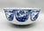 Blue Large Vintage Blue & White Japanese Porcelain Geometric Bowl - Chinoiserie, Traditional, Asian, Grandmillennial For Sale - Image 8 of 14