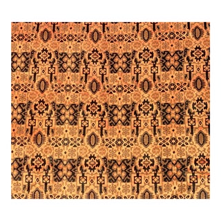 Vintage Neon Orange Tribal Boho Long Pile Minky Velvet- 2.5 Yards For Sale