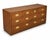 Henredon Campaign Style Triple Dresser / Credenza in Warm Walnut With Brass Hardware For Sale In Tampa - Image 6 of 11