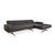 Monroe Leather Corner Sofa in Grey Anthracite and Wood Brown with Right Chaise Lounge and Manual Function from Koinor For Sale - Image 4 of 18