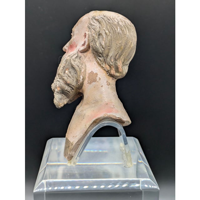 Late 18th Century Neapolitan Glass-Eyed Santon Head For Sale - Image 11 of 12