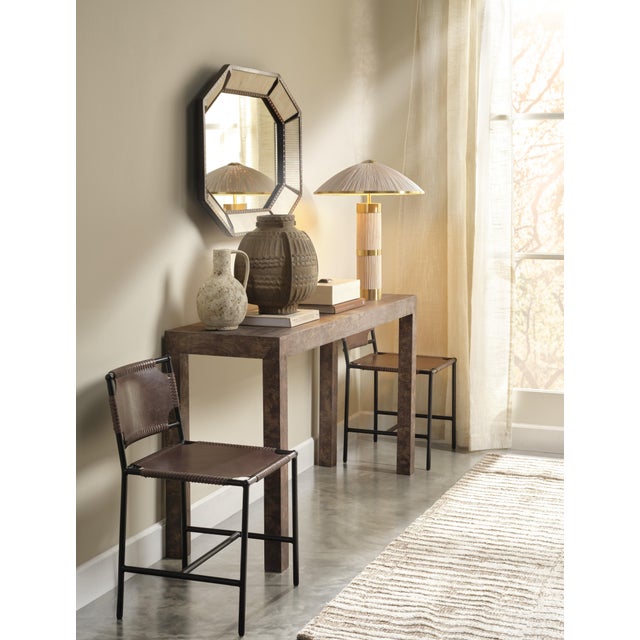 2020s Jamie Young Seychelles Table Lamp in Bleached Rattan For Sale - Image 5 of 6