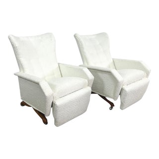 Italian Reclining Armchairs - A Pair For Sale