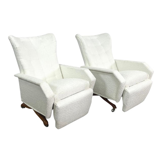 Italian Reclining Armchairs - A Pair For Sale