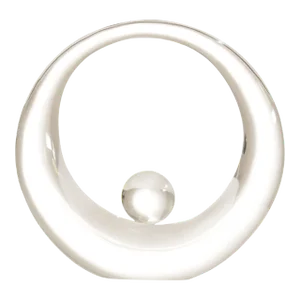 1980s Pino Signoretto Free Form Clear Glass Sculpture