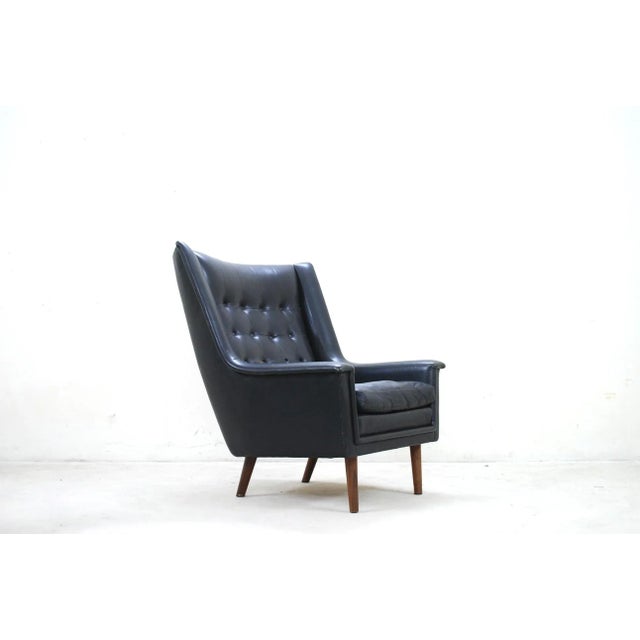 Mid-Century Modern Vintage Leather Lounge Chair from Vejen Polstermobelfabrik For Sale - Image 3 of 16