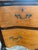 Early 20th Century Restored Antique Serpentine Two-Tone Tiger Oak Vanity With Biomorphic Mirror For Sale - Image 5 of 10