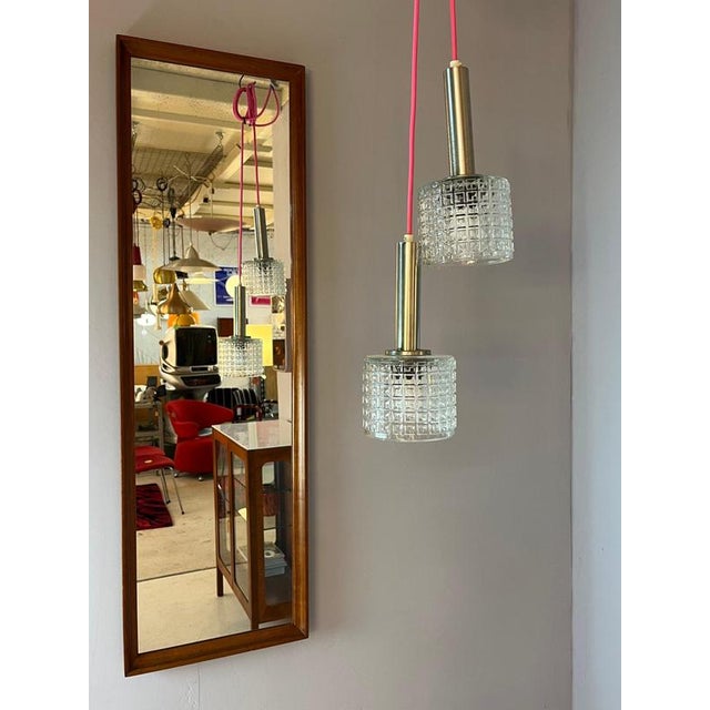 Hanging Lamp in Glass & Chrome For Sale - Image 3 of 11
