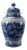 Large Chinese Blue and White Porcelain Ginger Jar With Hand Painted Scenery For Sale