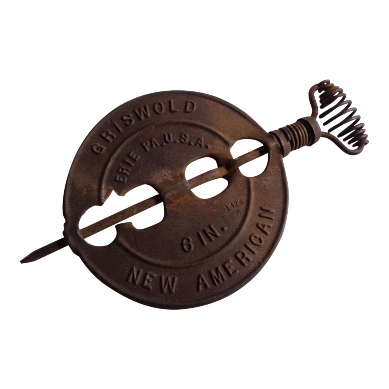 Vintage Griswold Rustic Cast Iron Stove Damper Chairish