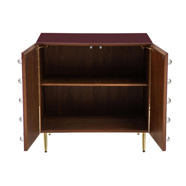 Purple Kitchen Cabinet in Glass Made in Italy For Sale - Image 4 of 6