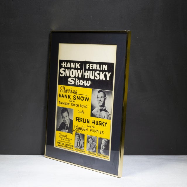 Mid 20th Century Original Boxing-Style Country Music Concert Poster, Signed by Waylon Jennings, 1965 For Sale - Image 5 of 6