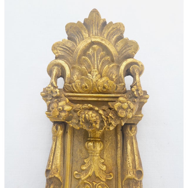 Gold Gilt Gesso Frame German Decorated Wall Plaque Plate c1920s For Sale - Image 4 of 9