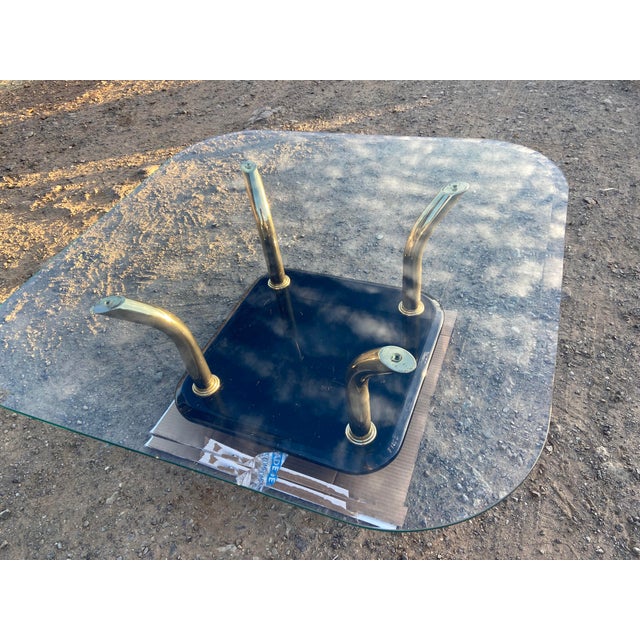 Vintage Postmodern Karl Springer Style Brass Tusks Coffee Cocktail Table MCM For Sale - Image 14 of 18