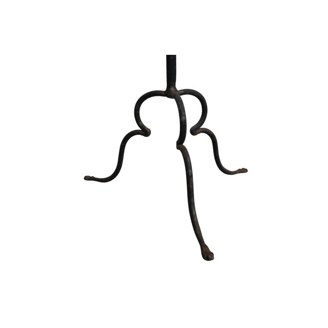 Renaissance Revival Wrought Iron Floor Candelabra, a Pair For Sale In Tampa - Image 6 of 8