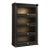 Vintage Globe-Wernicke Style Barrister Bookcase in Onyx Black & Aged Gilded Finish For Sale