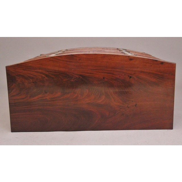 Flame Mahogany Bowfront Chest of Drawers, 1810 For Sale - Image 9 of 11