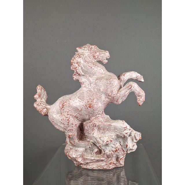 Glazed Terracotta Horse Sculpture by Hans Gerdes, 20th Century For Sale - Image 4 of 7