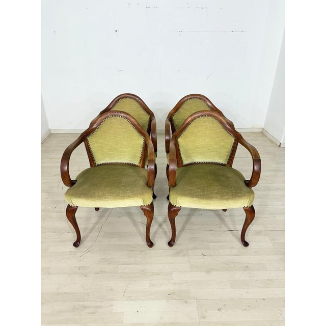 For sale are four beautiful Chippendale armchairs in good, well-maintained condition. Their elegant design will add a...