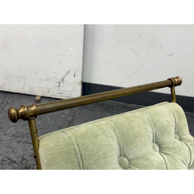 Metal French Brass Swivel Stool, Circa 1940's For Sale - Image 7 of 12