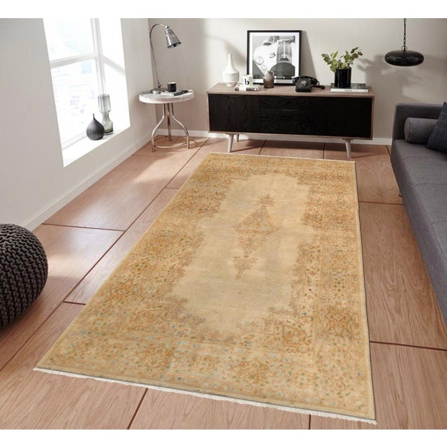 Traditional Pasargad Home Vintage Kerman Camel Wool Area Rug, 3'10'' X 6'11'' For Sale - Image 3 of 3