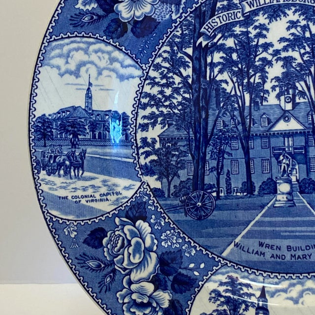 Ceramic 1950s Adams Potteries Staffordshire Williamsburg Plate For Sale - Image 7 of 9
