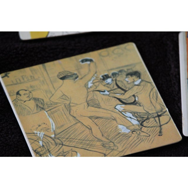 Black Paris Decor Coasters, 1970s, Set of 6 For Sale - Image 8 of 18