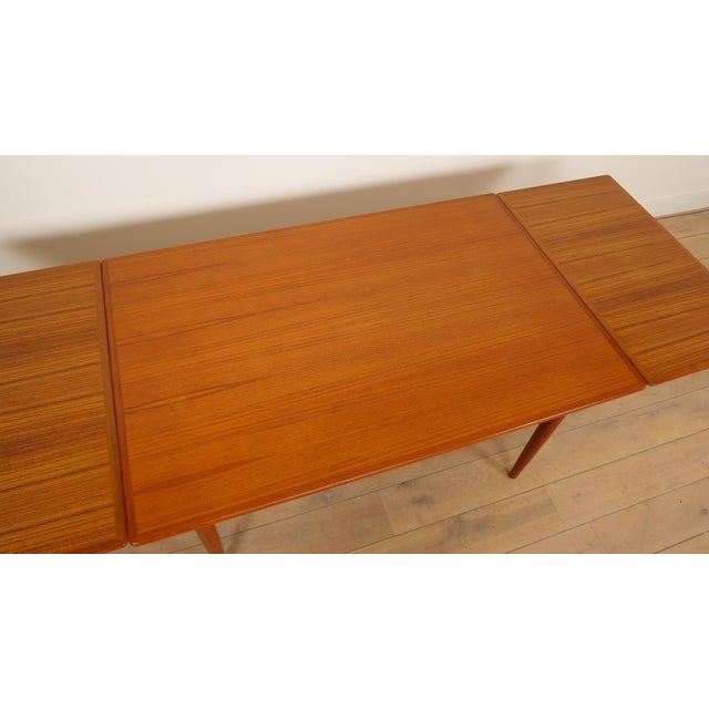 Vintage Extendable Teak Dining Table attributed to Gunni Omann for Omann Jun, 1960s For Sale - Image 11 of 13
