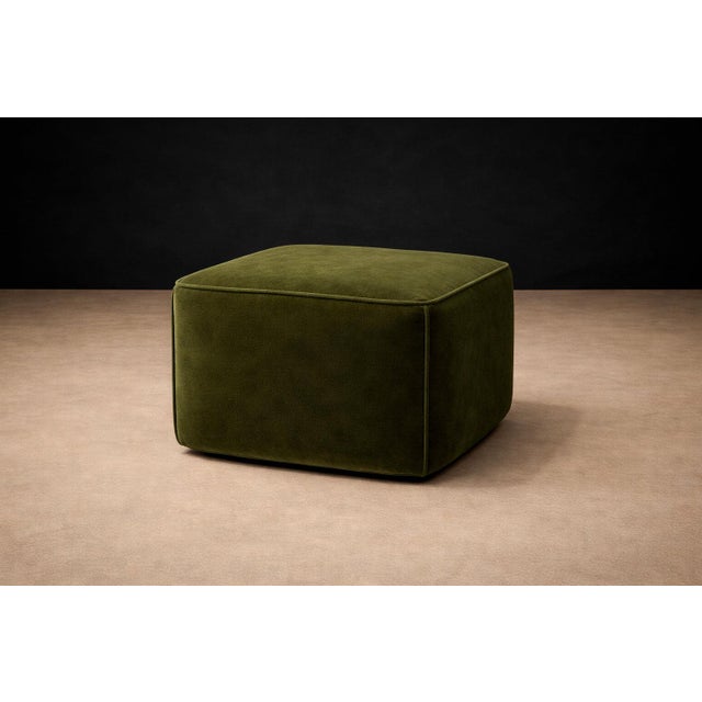 Armchairs with Pouf in Caviúna Wood, Mohair & Bouclé by Carlo Hauner, Brazil, 1950s — Lot 209D For Sale - Image 9 of 17