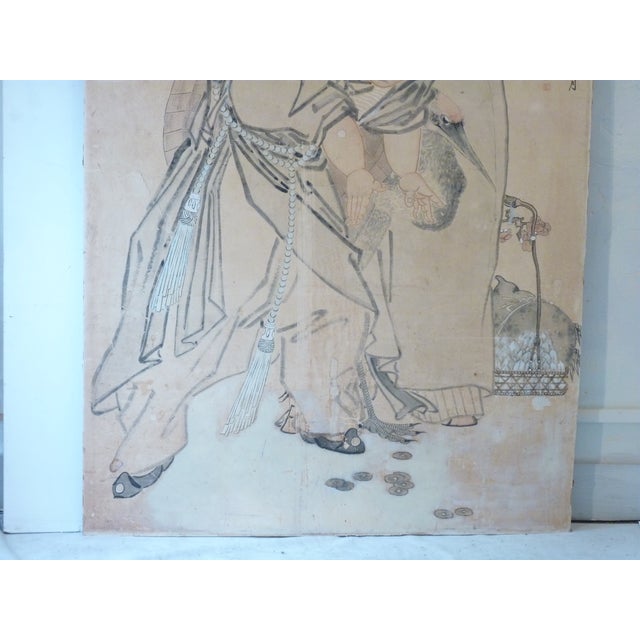 Large Antique Japanese Ink Painting On Rice Paper Chairish