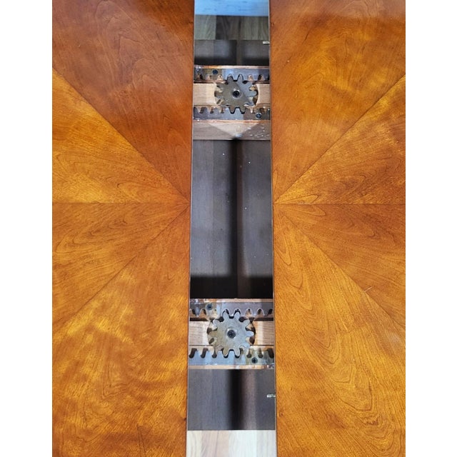 Vintage Cherry Neoclassical Biedermeier Style Dining Table +2 Leaves Ethan Allen For Sale - Image 15 of 18
