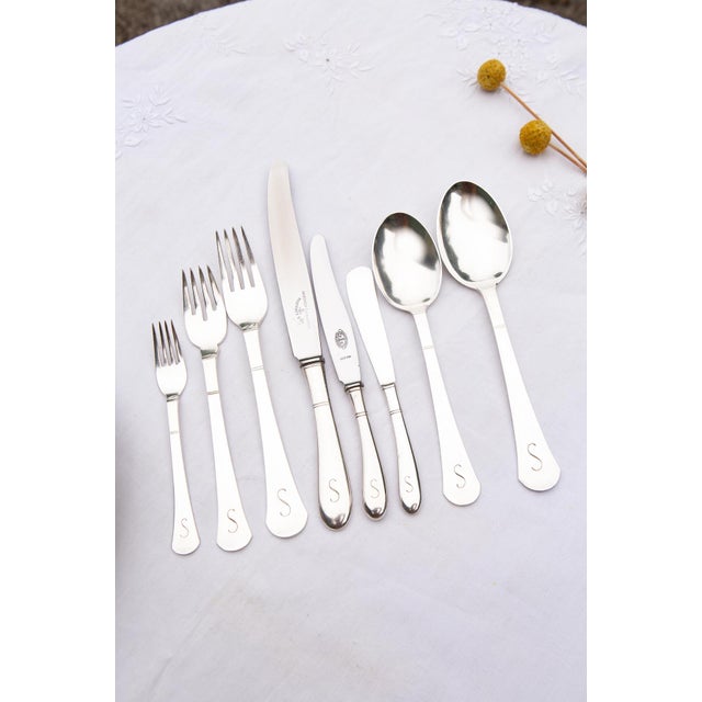 Swedish Cutlery Set Svensk Initial S from Gab, 1940s, Set of 88 For Sale - Image 4 of 12