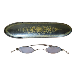 Antique Reading Glasses With Leather Case