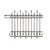 Iron Fence Antique Wrought and Cast Iron - Collection of Three Sections For Sale - Image 4 of 5