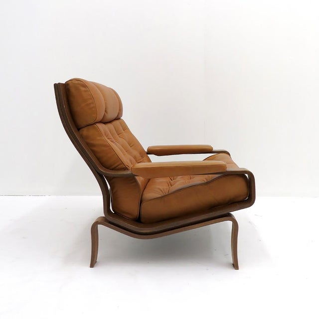 Leather Lounge Chair ‘Palermo’ by Pethrus Lindlöf, 1970 For Sale - Image 9 of 10