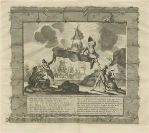 After Hendrik Kobell, The Economic Balancing Act: A Satirical View of 1780 Britain, Paper