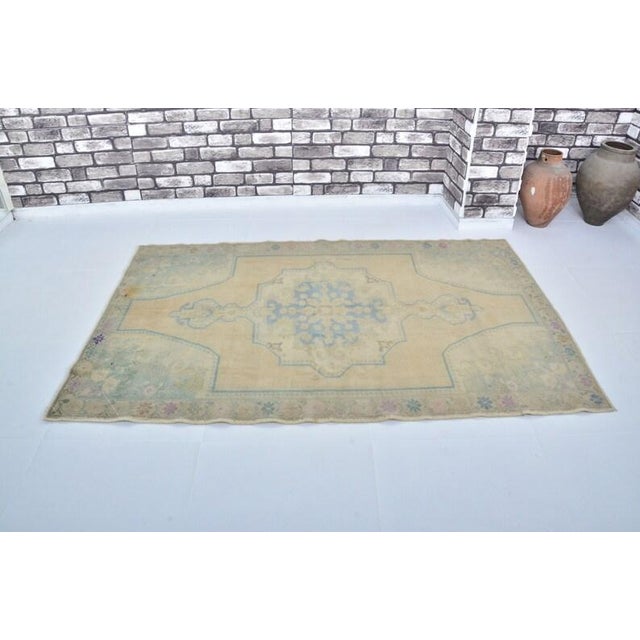 Turkish Oushak Handknotted Wool Carpet For Sale - Image 3 of 10