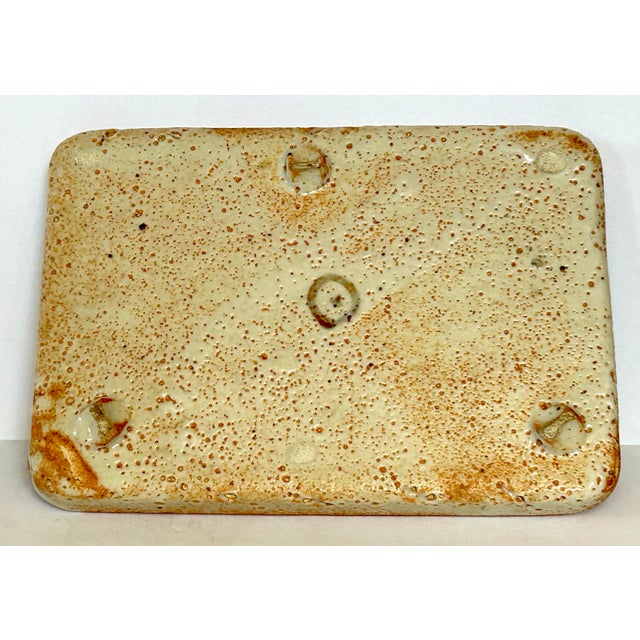 Japanese Wabi Sabi pottery tray from the mid century. Likely made for sushi as they have fashioned intentional raised...