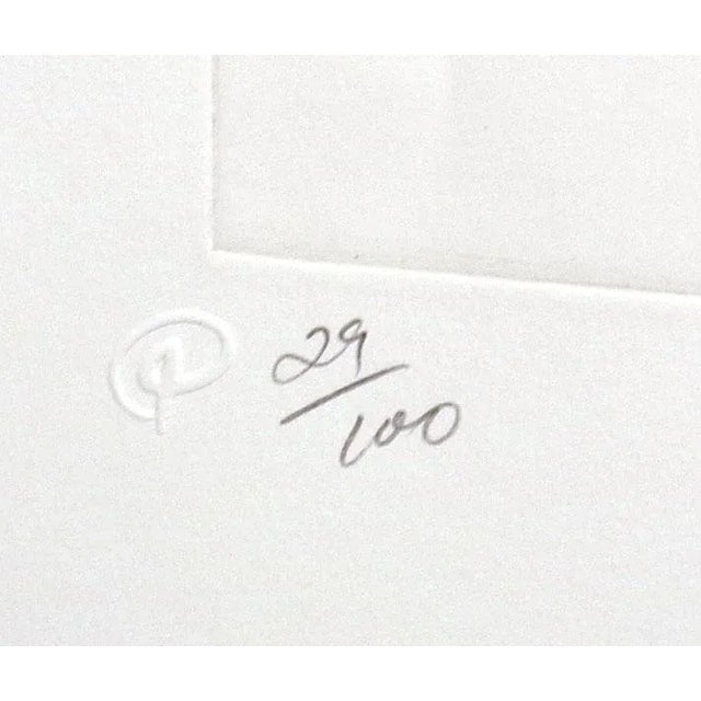 1980s William Papas "Happy Hour" Signed Numbered Hand Colored Drypoint Etching For Sale - Image 5 of 6