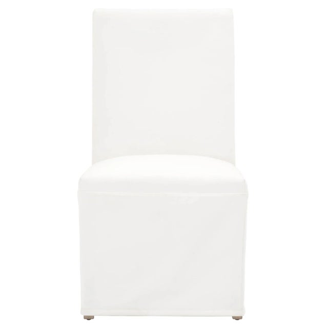 These elegant side dining chairs are a timeless set of chairs, sure to make a statement in your dining room. The white...