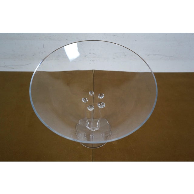 Rosenthal Late 20th Century Rosenthal German Crystal Glass Centerpiece Pedestal Bowl Compote Riser For Sale - Image 4 of 12