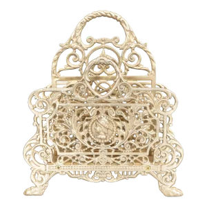 Large Vintage Art Nouveau Style Brass Letter Holder