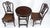 Very Fine Carved Solid Rosewood Faux Bamboo Lamp Table Two Chairs Set For Sale - Image 9 of 12