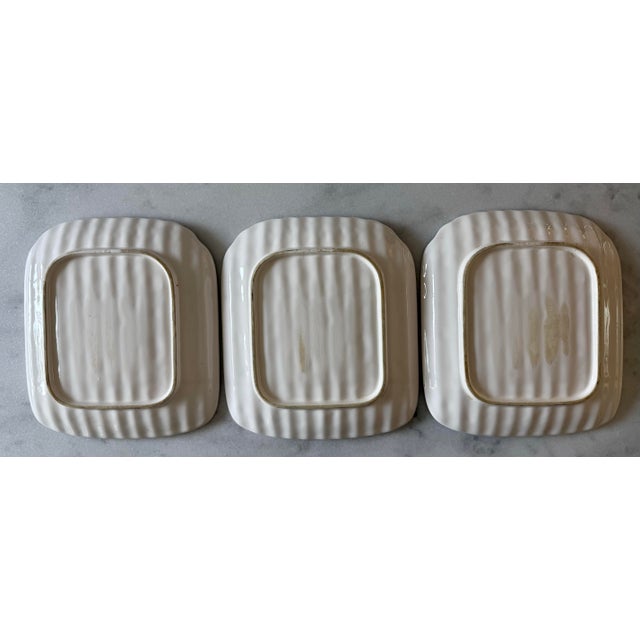 Set of 3 Vintage Italian Majolica Asparagus Plates For Sale In Austin - Image 6 of 10