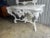 1950s Large White Lacquer Marble Top Console Table and Mirror French Style For Sale In West Palm - Image 6 of 10