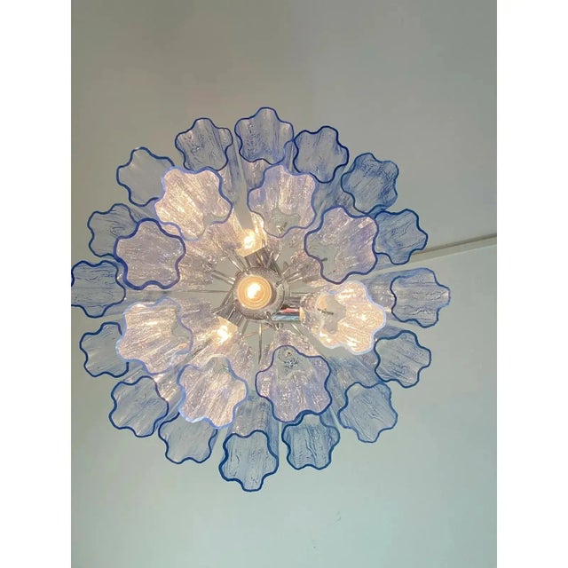 Blue Blue Tronchi Murano Glass by Simoeng for Simoeng For Sale - Image 8 of 12