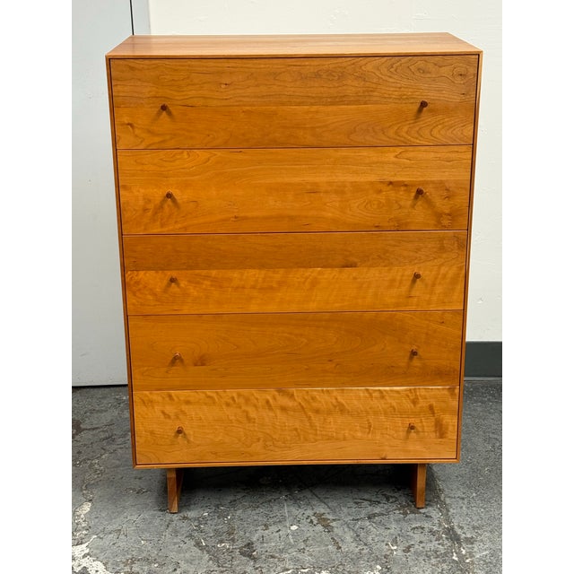 Modern Room & Board Hudson Cherry Wood Dresser For Sale - Image 3 of 12